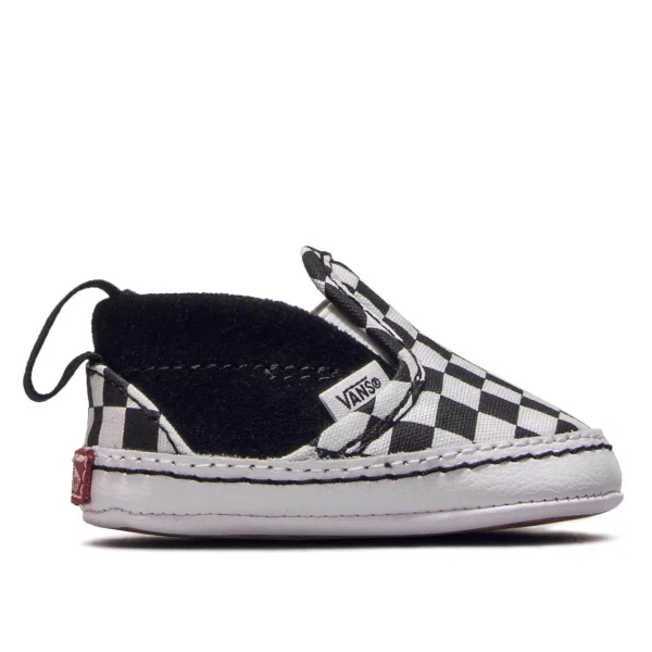 Vans Baby Slip On V Crib Black White Checkerboard 1