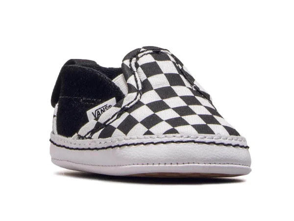 Vans Baby Slip On V Crib Black White Checkerboard 3