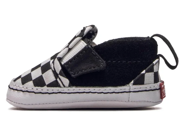 Vans Baby Slip On V Crib Black White Checkerboard 4