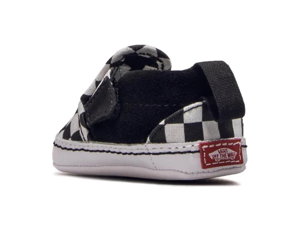 Vans Baby Slip On V Crib Black White Checkerboard 5