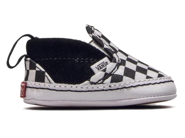 Vans Baby Slip On V Crib Black White Checkerboard 7