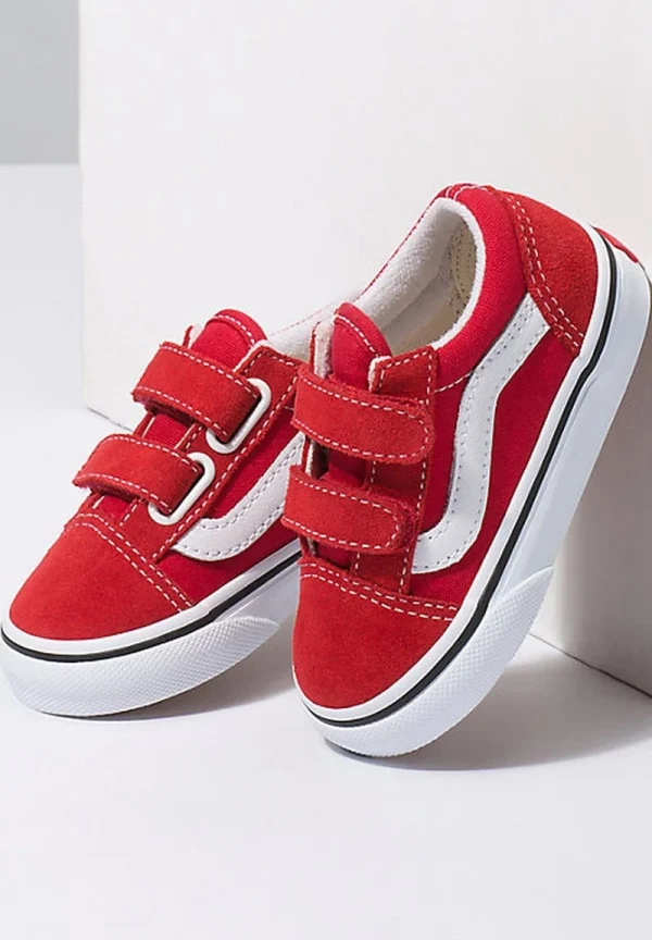 Vans TD OLD SKOOL V – Sneaker Low – Racing Red True White 4