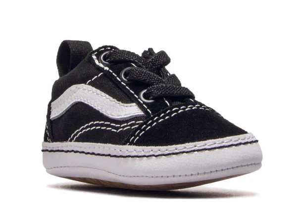 Vans Baby Slip On Old Skool Crib Black White 3