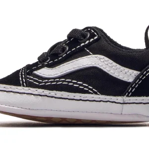 Vans Baby Slip On Old Skool Crib Black White 14