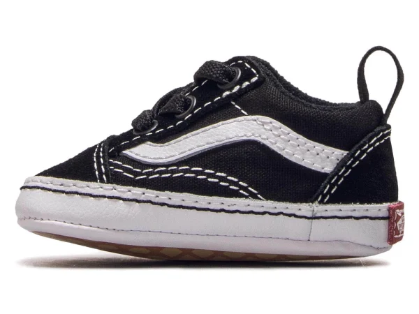 Vans Baby Slip On Old Skool Crib Black White 5