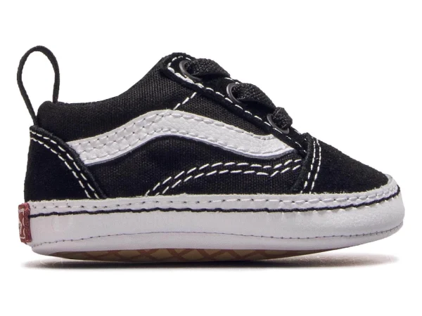 Vans Baby Slip On Old Skool Crib Black White 6