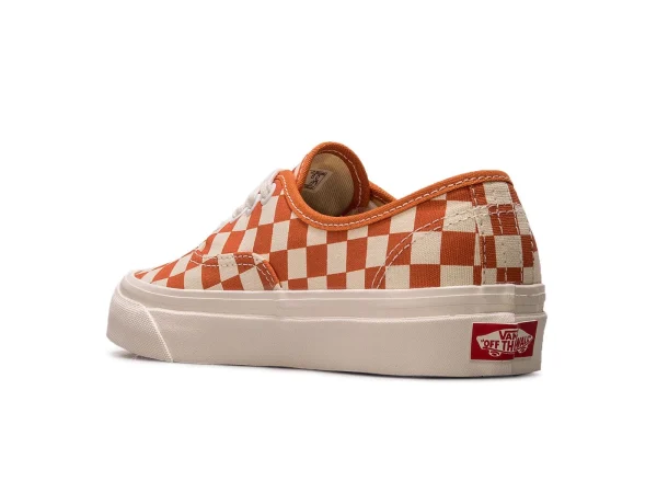 Vans Sneaker – Authentic 44 D Anah Fact Checkerboard- White / Orange 4