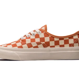 Vans Sneaker – Authentic 44 D Anah Fact Checkerboard- White / Orange 14