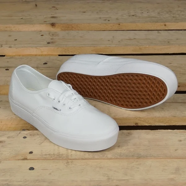 Vans Authentic Platform Turnschuhe True White Damen 7