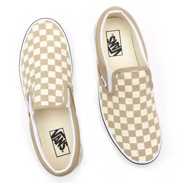 Vans Classic Slip-On Sneaker (Checkerboard) Incense/True White Damen, Herren 5