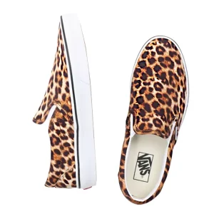 Vans Classic Slip-On Slipper (Leopard) Black/True White Damen, Herren 15