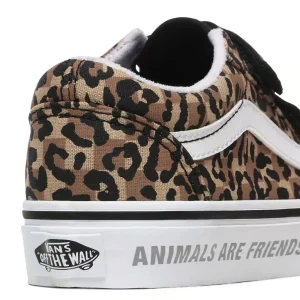 Vans Old Skool K Strap Sneaker Animal Checkerboard/Leopard/Black Kinder 17