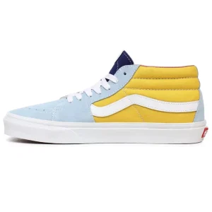 Vans Sk8-Mid Canvas & Leather Skateschuhe Sunshine/Multi/True White Damen, Herren 14