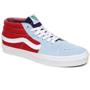 Vans Sk8-Mid Canvas & Leather Skateschuhe Sunshine/Multi/True White Damen, Herren 16