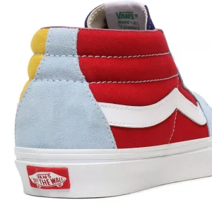 Vans Sk8-Mid Canvas & Leather Skateschuhe Sunshine/Multi/True White Damen, Herren 18