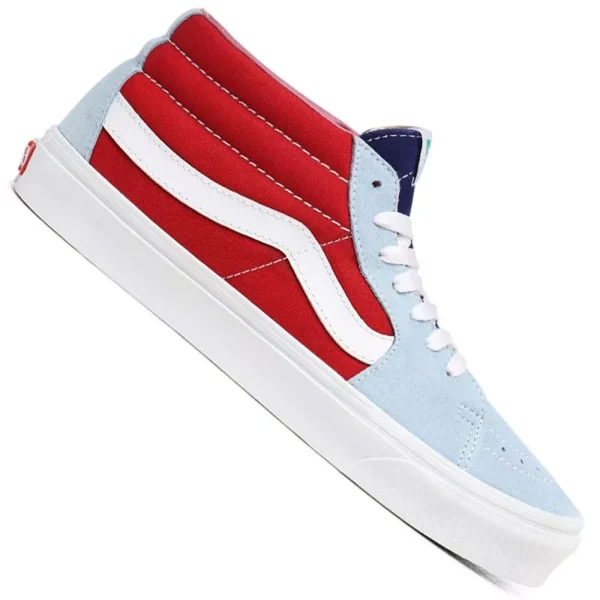 Vans Sk8-Mid Canvas & Leather Skateschuhe Sunshine/Multi/True White Damen, Herren 1