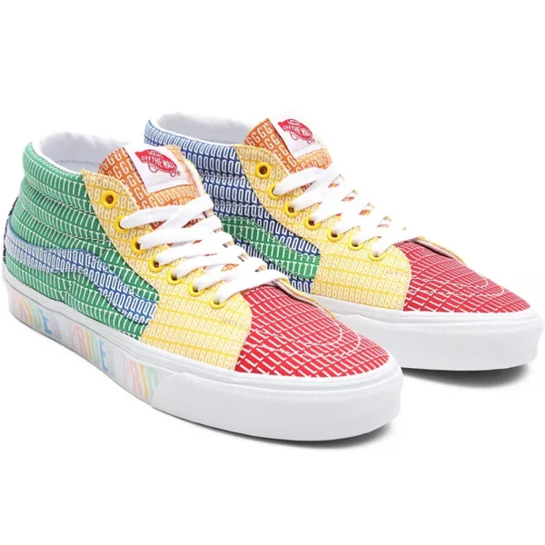 Vans Sk8-Mid Schuhe (Pride) Multi/True White Damen, Herren 5