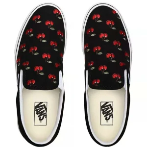 Vans Classic Slip-On Skateschuhe Cherries/Black Damen, Herren 11