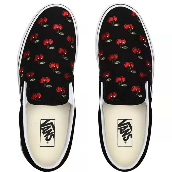 Vans Classic Slip-On Skateschuhe Cherries/Black Damen, Herren 3