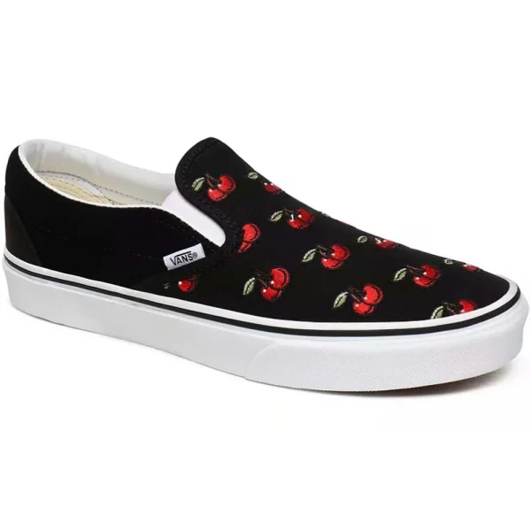 Vans Classic Slip-On Skateschuhe Cherries/Black Damen, Herren 5