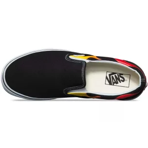 Vans Classic Slip-On Sneaker Flame/Black/True White Damen, Herren 10