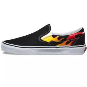 Vans Classic Slip-On Sneaker Flame/Black/True White Damen, Herren 14